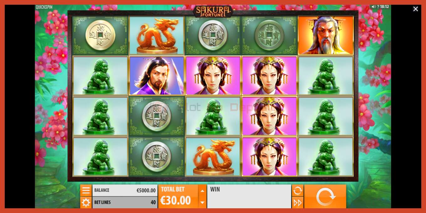 Slot скриншоту: Sakura Fortune депозит жок, саны - 2