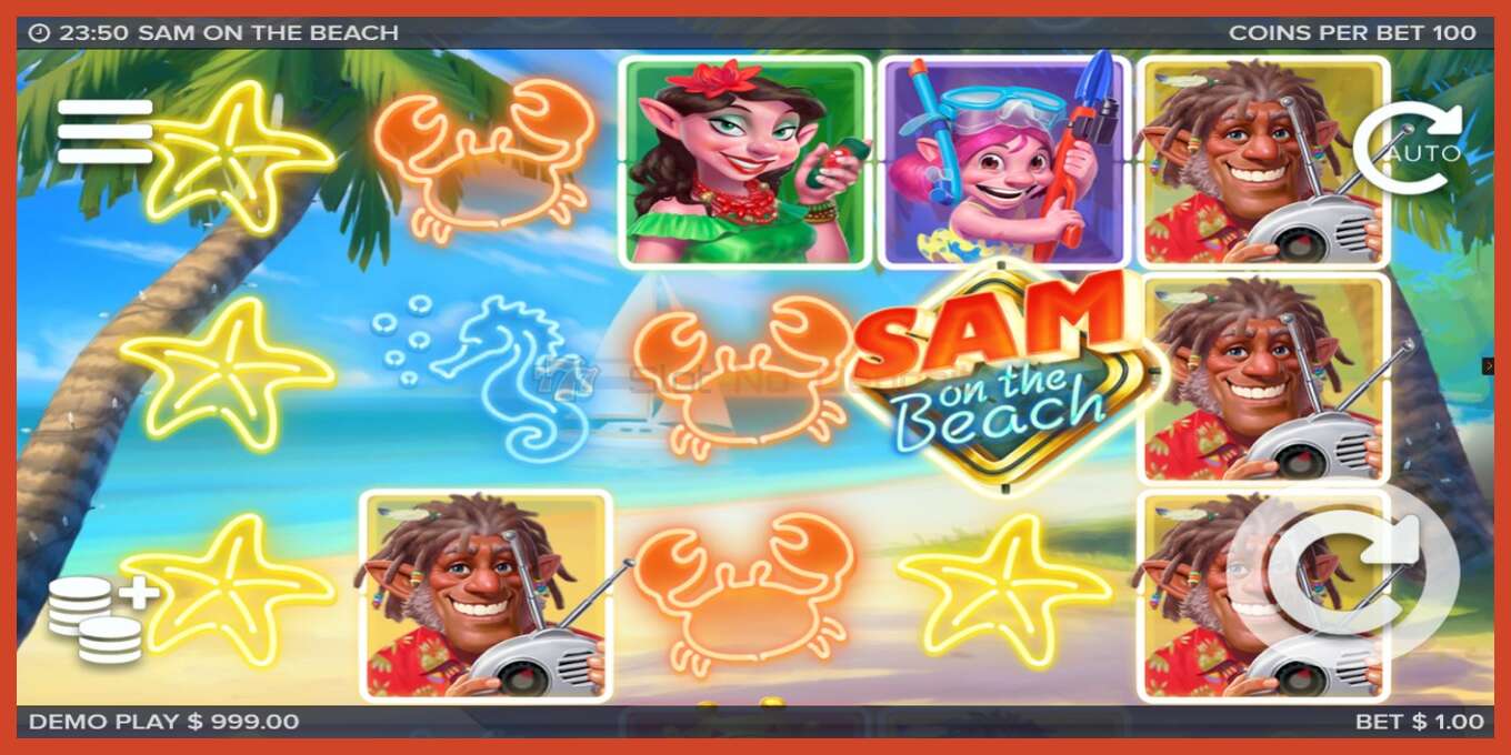 Slot screenshot: Sam on the Beach no deposit, number - 1