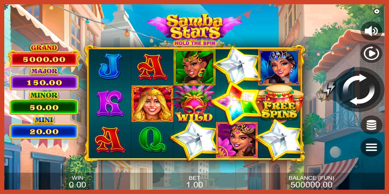 Скриншот слота: Samba Stars: Hold the Spin без депозита, номер - 1