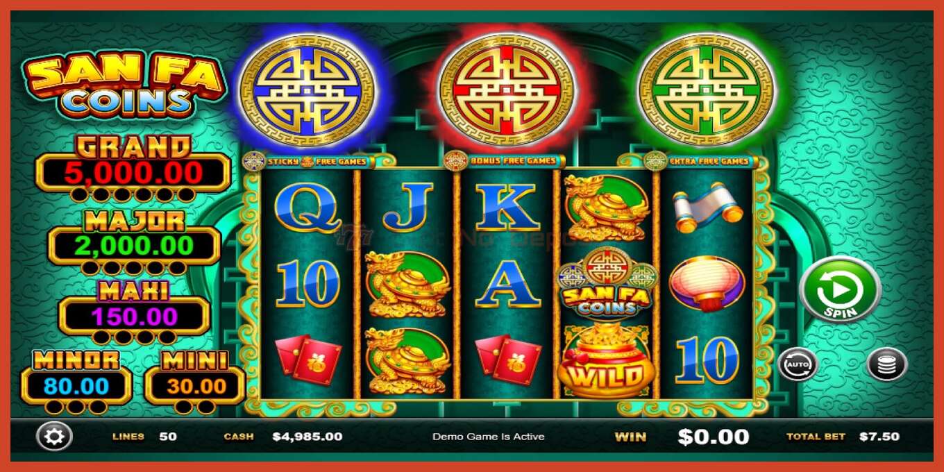 Captură de ecran pentru slot: San Fa Coins fara depozit, număr - 2