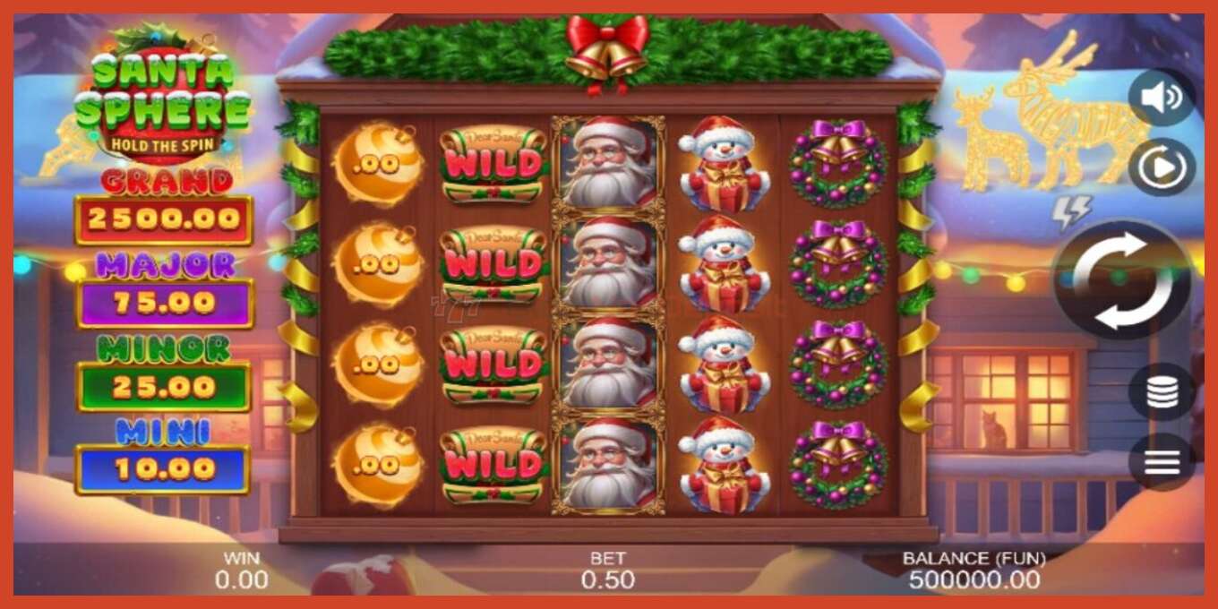 Slot screenshot: Santa Sphere: Hold the Spin no deposit, number - 1