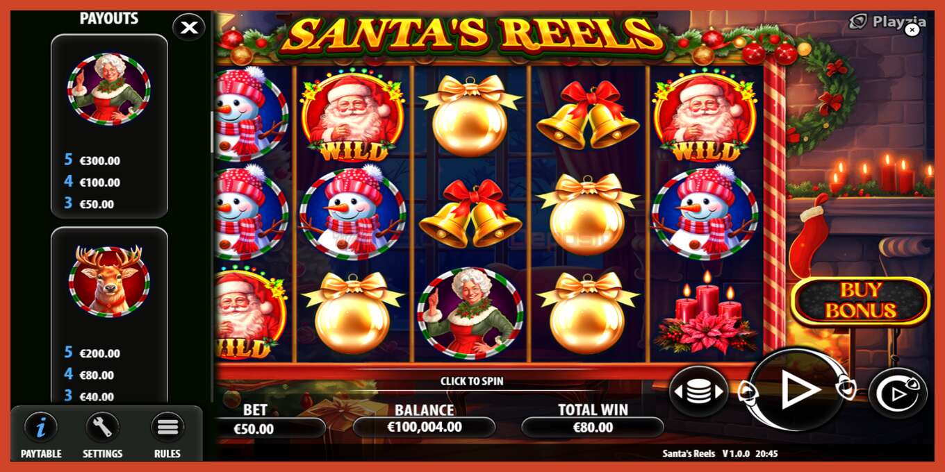 Slot screenshot: Santas Reels no deposit, number - 6