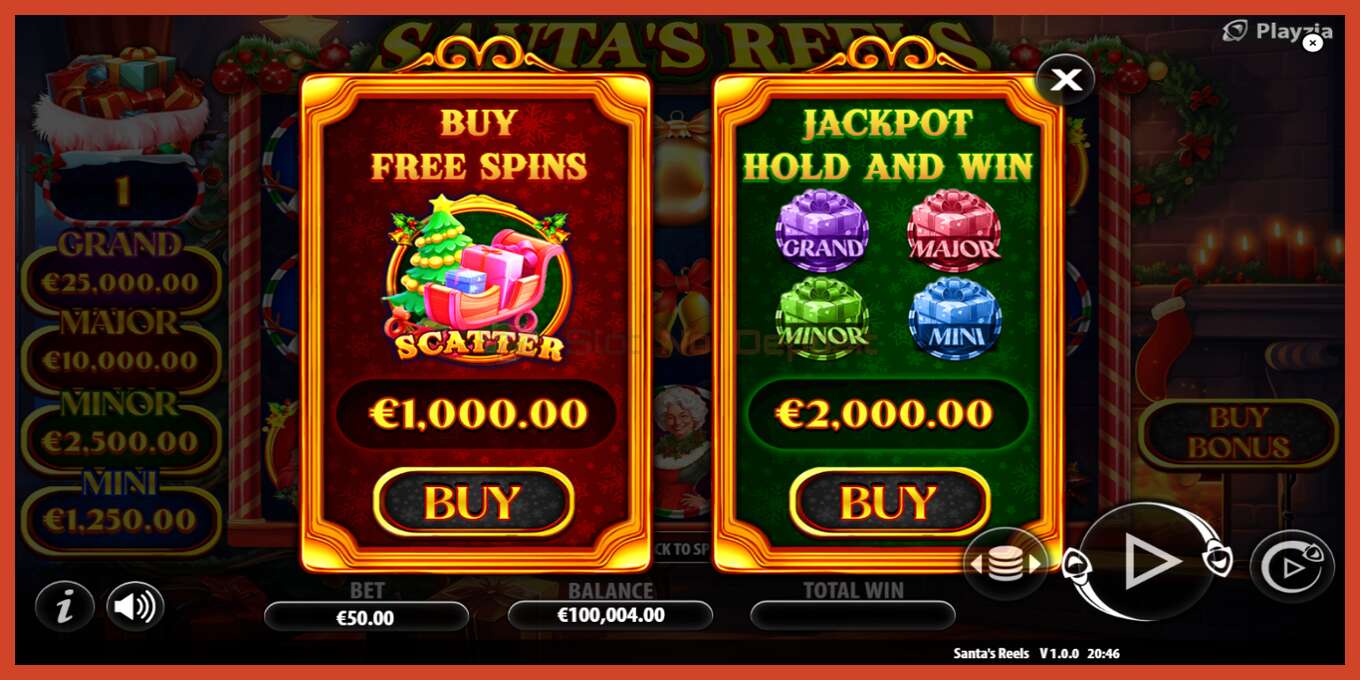 Slot screenshot: Santas Reels no deposit, number - 7