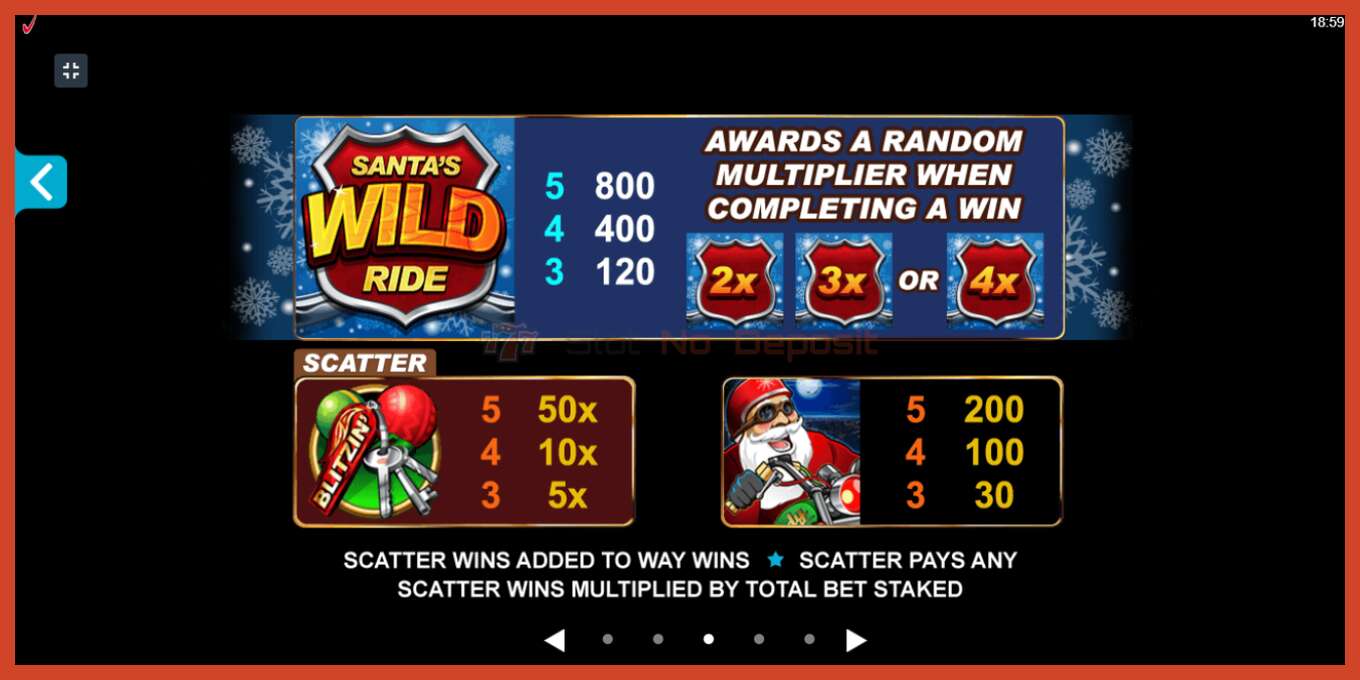 Slot screenshot: Santas Wild Ride no deposit, number - 7