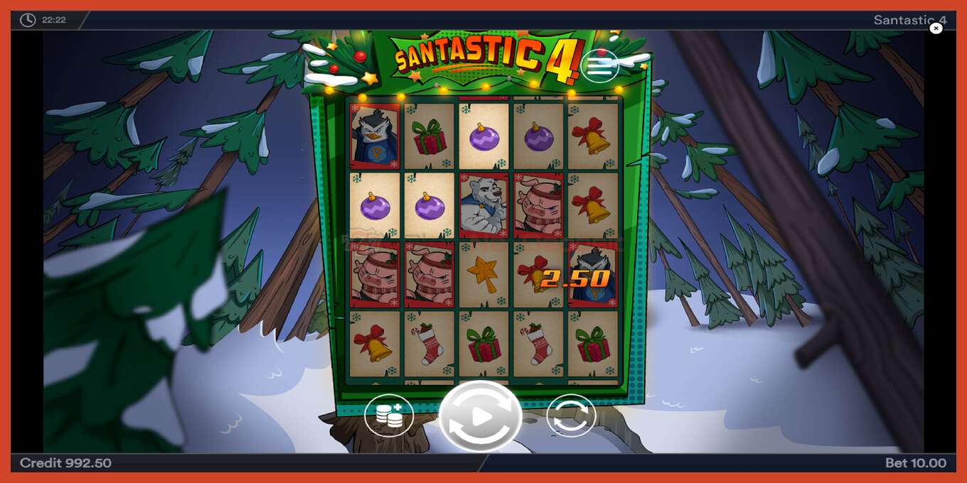 Slot screenshot: Santastic 4 no deposit, number - 3