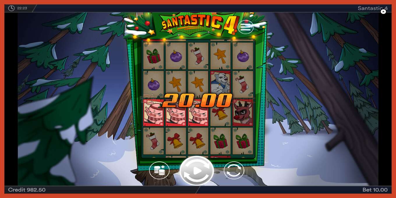 Slot screenshot: Santastic 4 no deposit, number - 5