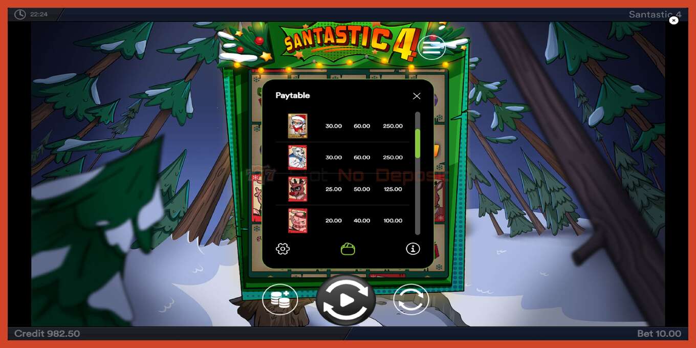 Slot screenshot: Santastic 4 no deposit, number - 6