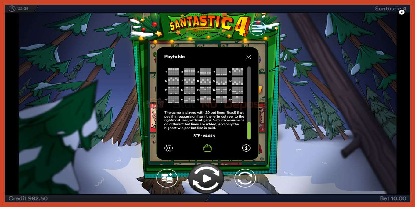 Slot screenshot: Santastic 4 no deposit, number - 7