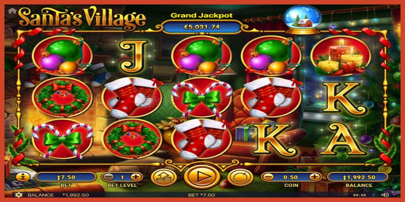 Slot screenshot: Santa´s Village no deposit, number - 2