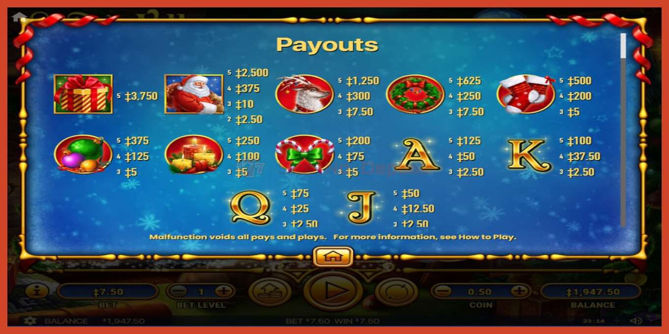 Slot screenshot: Santa´s Village no deposit, number - 4