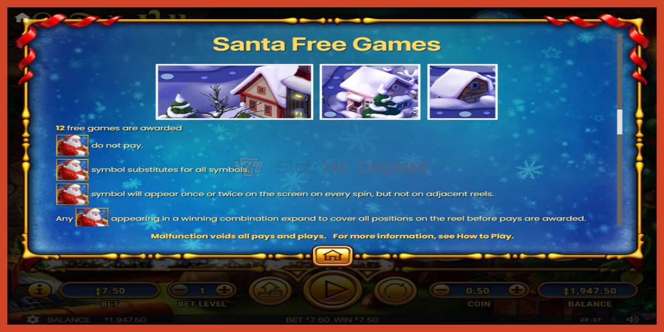 Slot screenshot: Santa´s Village no deposit, number - 5