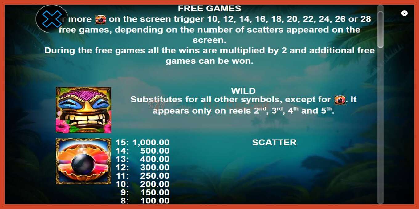 Slot screenshot: Sapphire Lagoon no deposit, number - 5