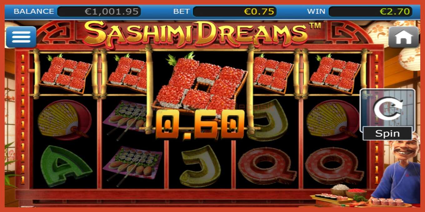 Slot screenshot: Sashimi Dreams no deposit, number - 2