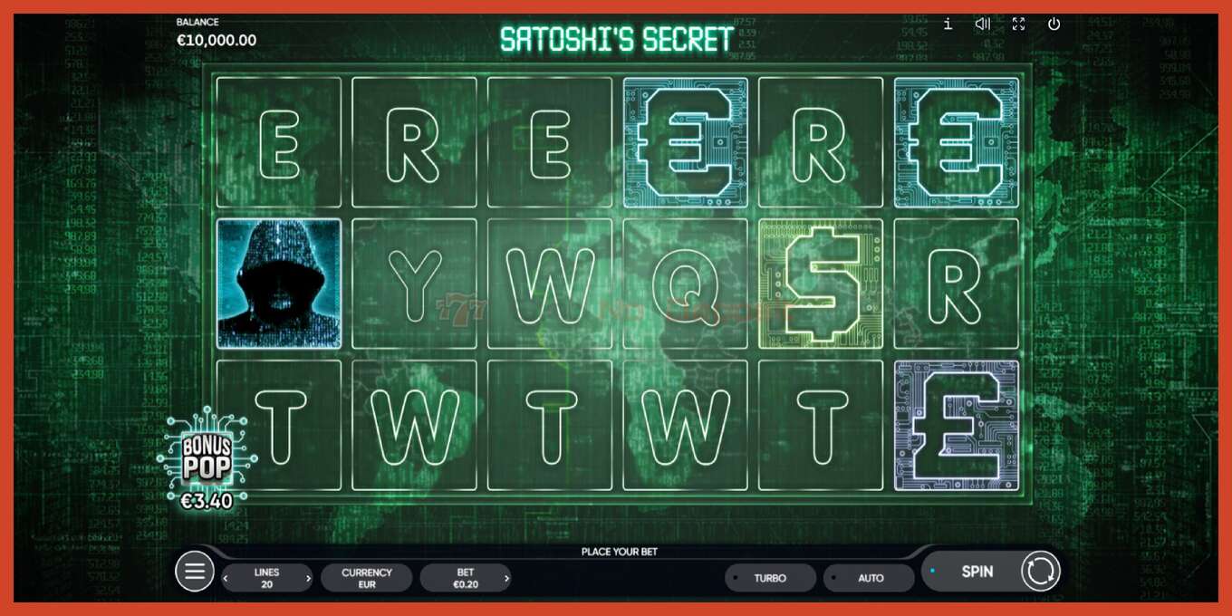 Slot screenshot: Satoshi’s Secret no deposit, number - 2