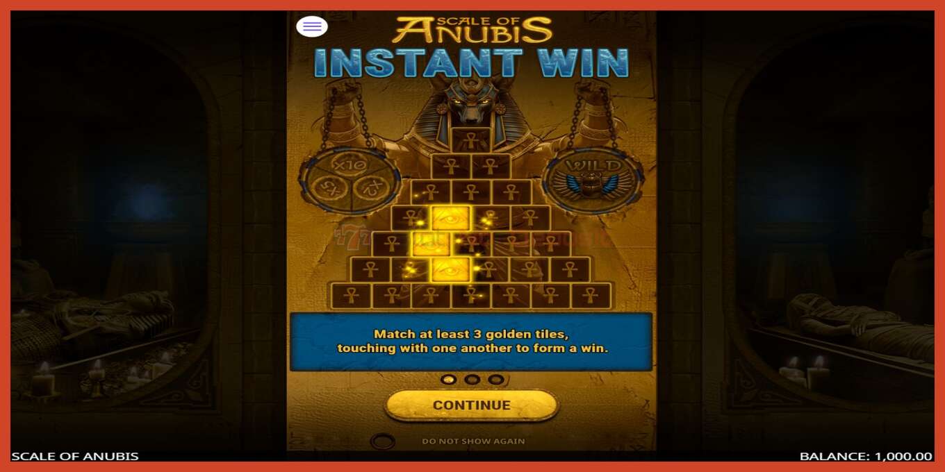 Slot screenshot: Scale of Anubis no deposit, number - 1