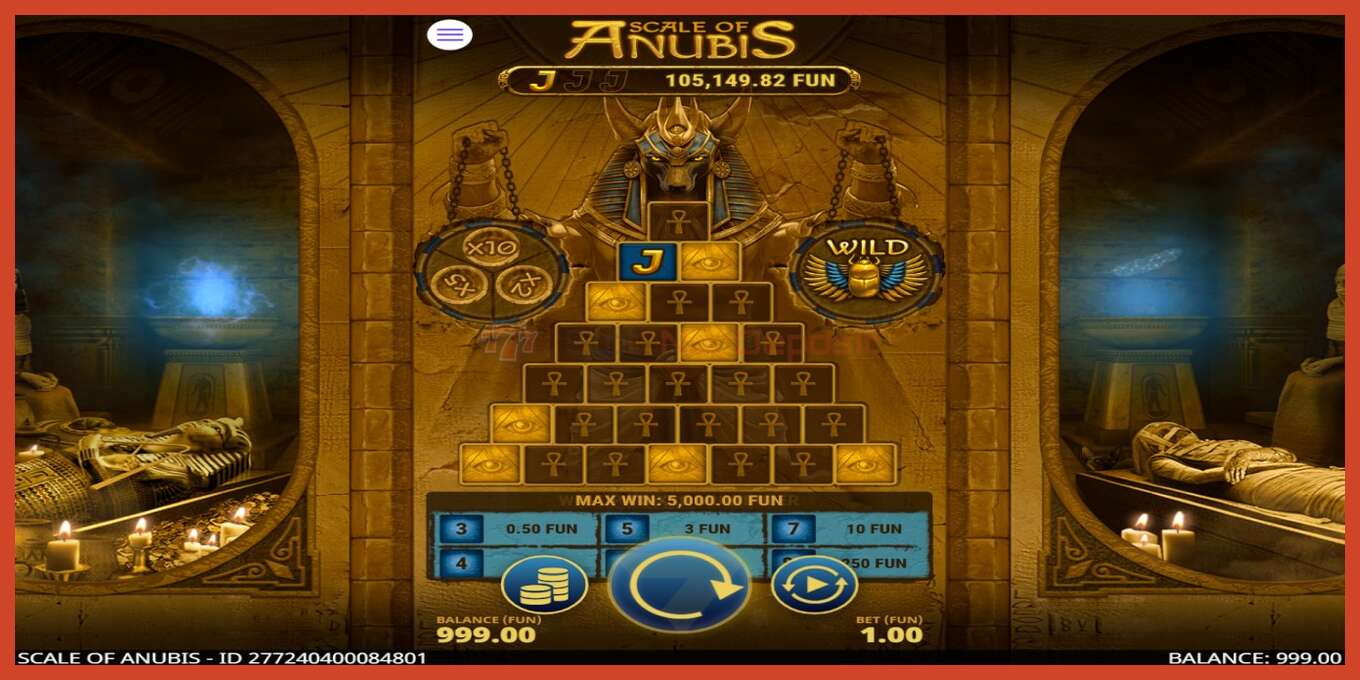 Slot screenshot: Scale of Anubis no deposit, number - 2