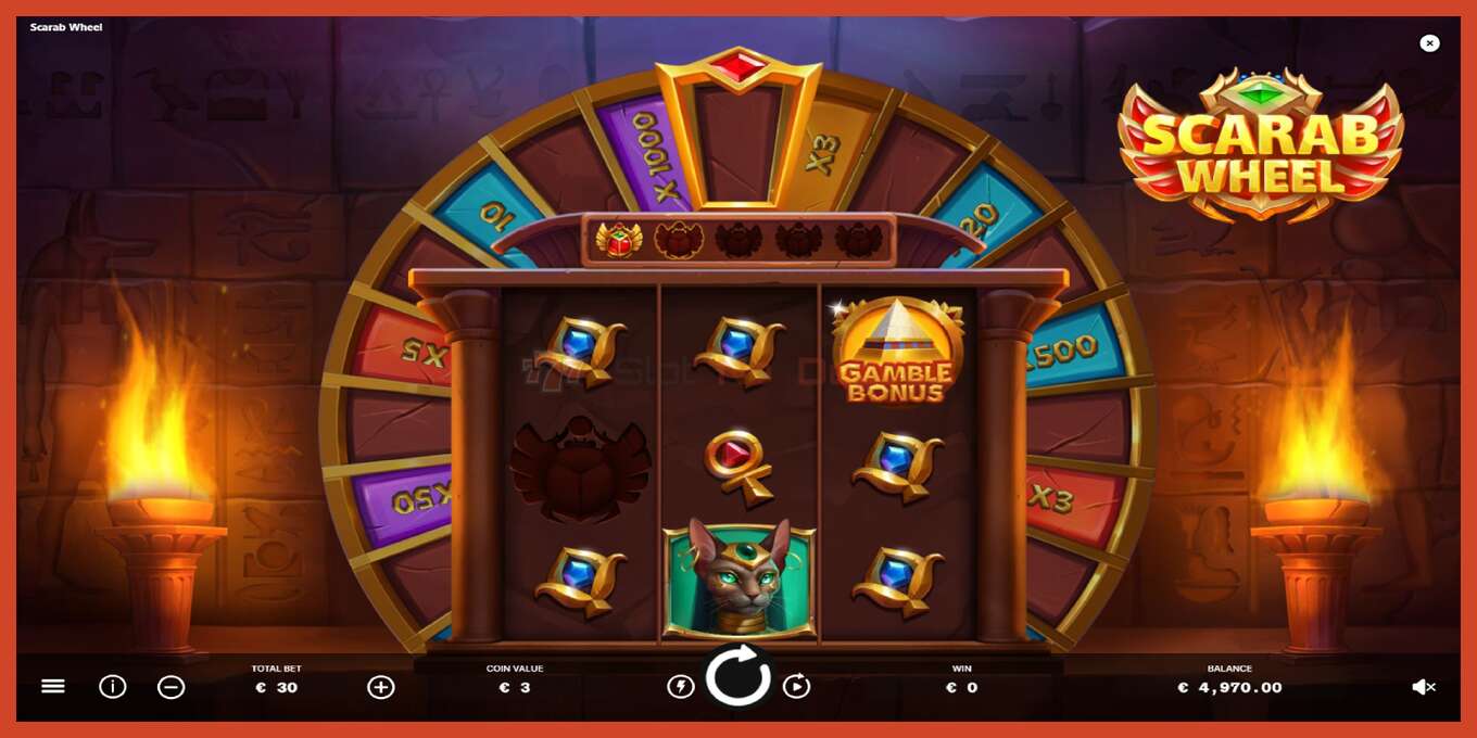 Slot screenshot: Scarab Wheel no deposit, number - 1