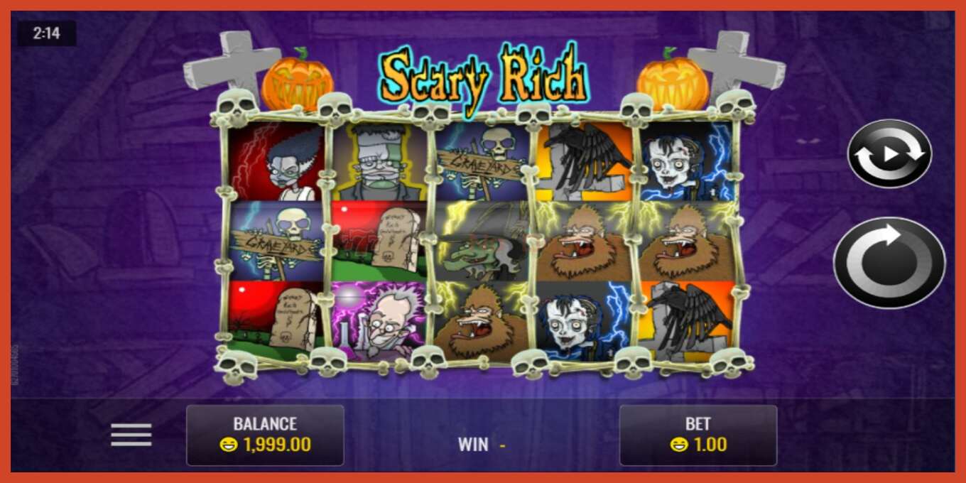 Slot screenshot: Scary Rich no deposit, number - 1