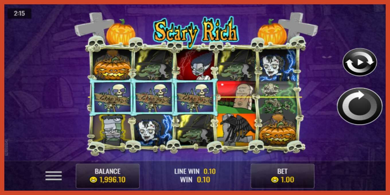 Captura de pantalla do slot: Scary Rich sen depósito, número - 2