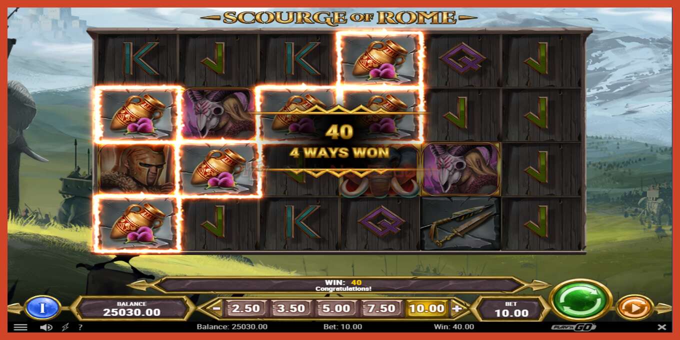 Slot screenshot: Scourge of Rome no deposit, number - 4