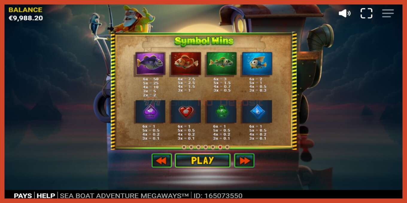 Slot screenshot: Sea Boat Adventure Megaways no deposit, number - 5