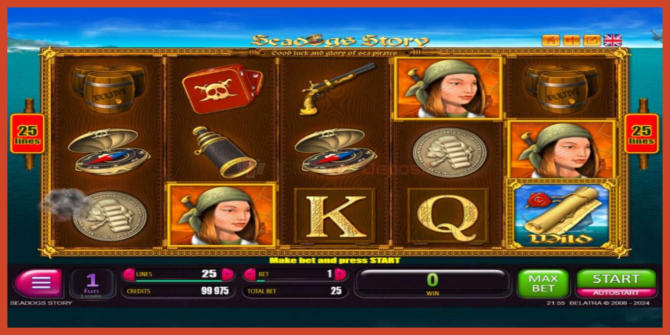 Slot screenshot: Seadogs Story no deposit, number - 2