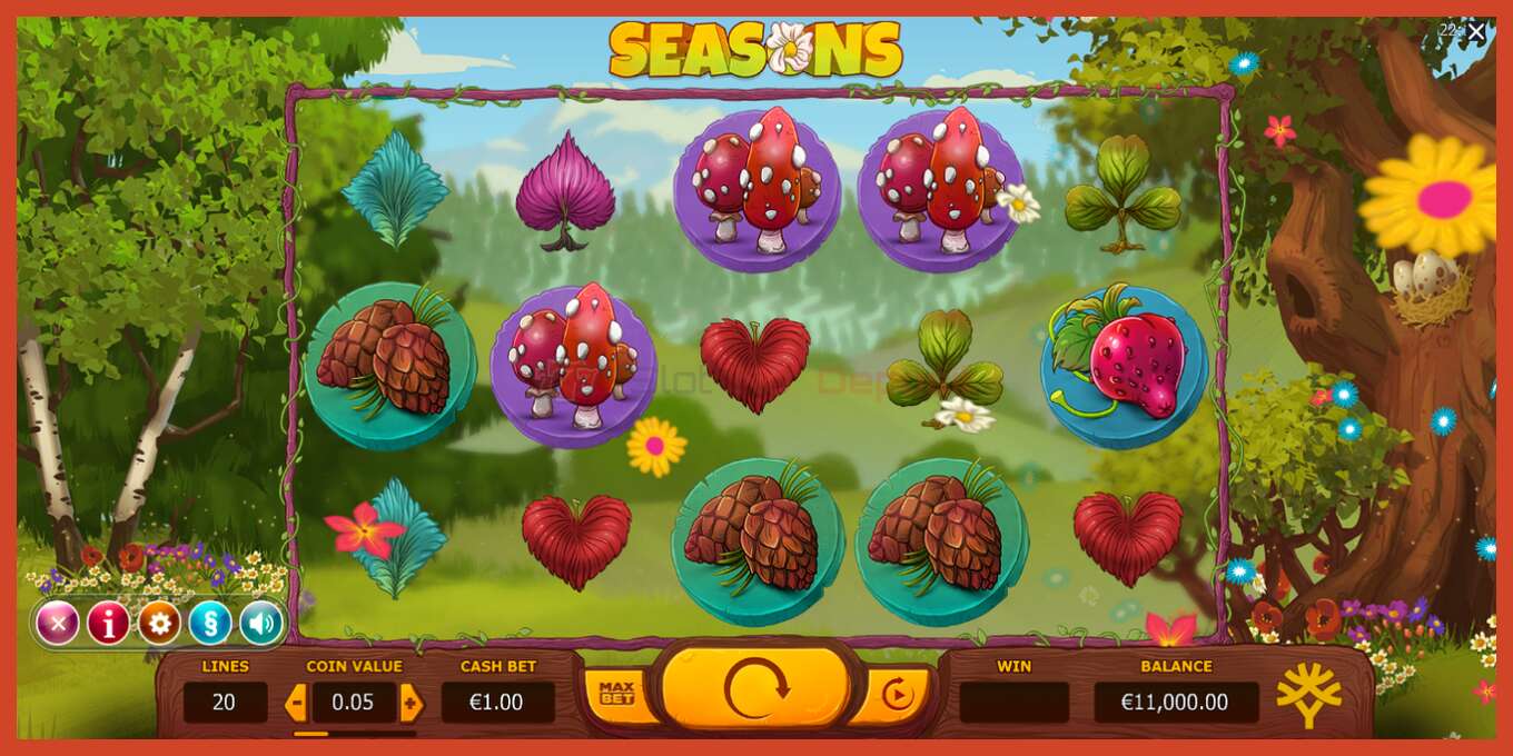 Slot screenshot: Seasons no deposit, number - 2