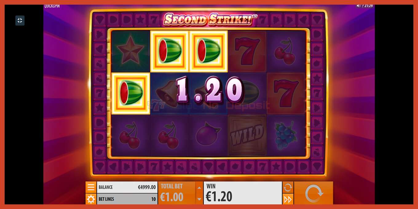 Slot screenshot: Second Strike no deposit, number - 2