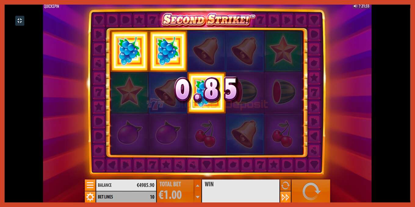 Slot screenshot: Second Strike no deposit, number - 6