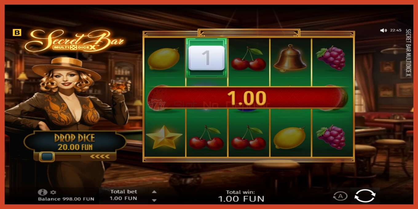 Tangkapan skrin slot: Secret Bar Multidice X tiada deposit, nombor - 3