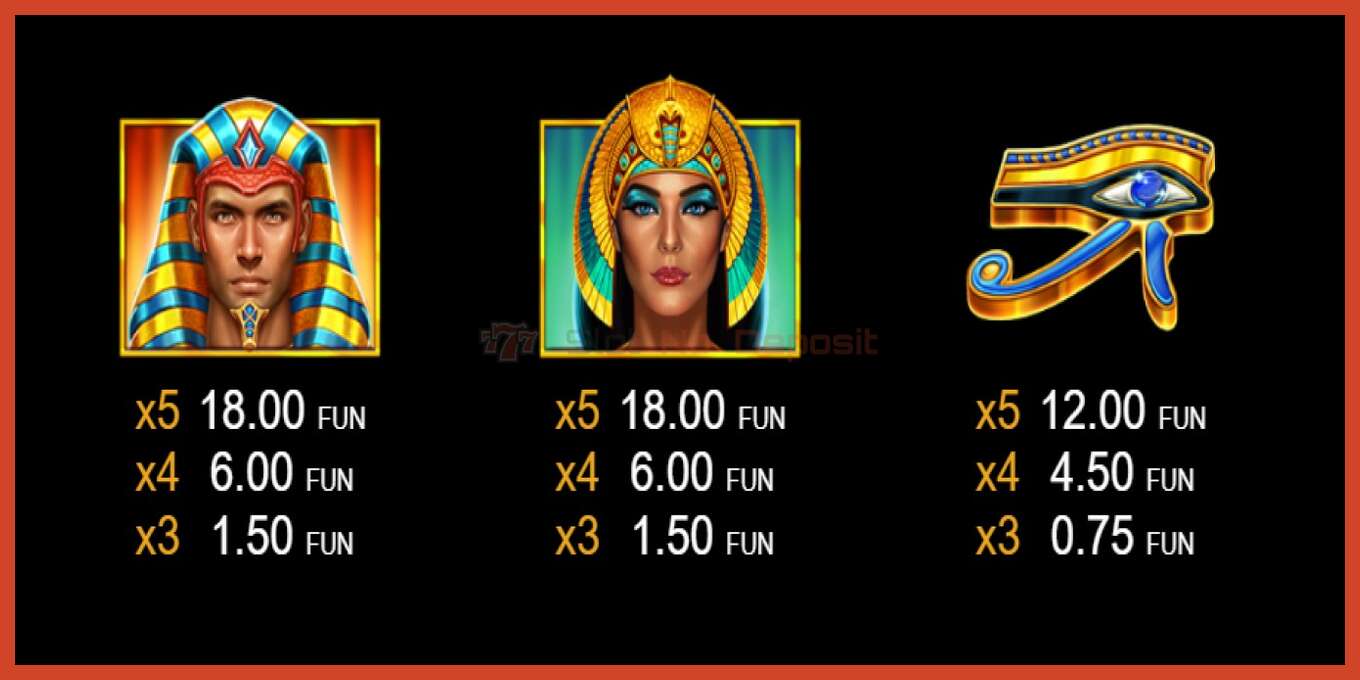 Slot screenshot: Secrets of Cairo no deposit, number - 4