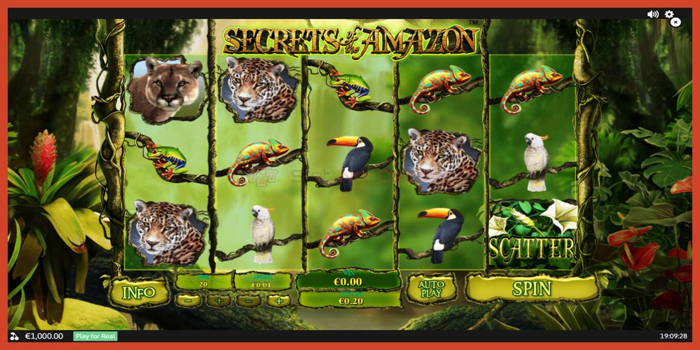 Slot screenshot: Secrets of the Amazon no deposit, number - 1