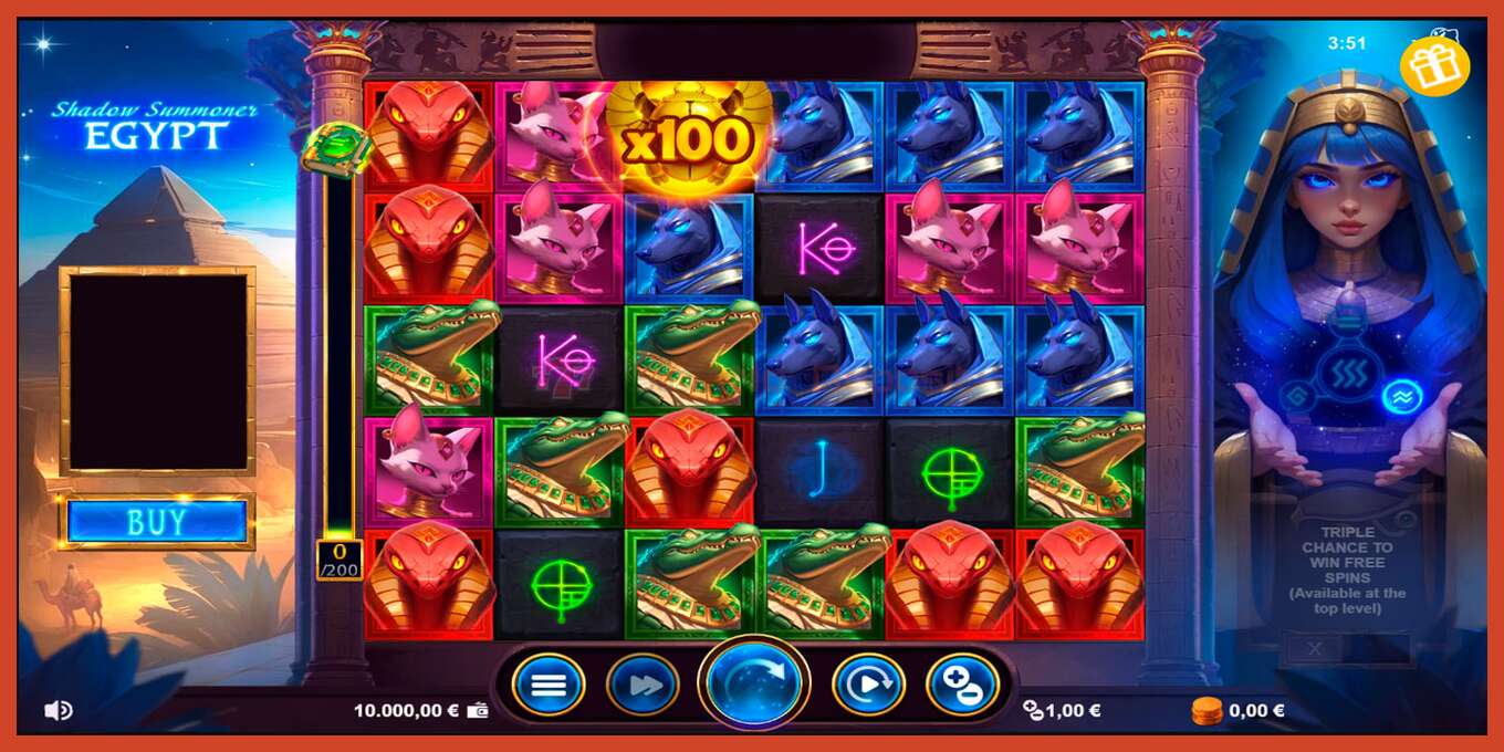 Slot screenshot: Shadow Summoner Egypt no deposit, number - 1