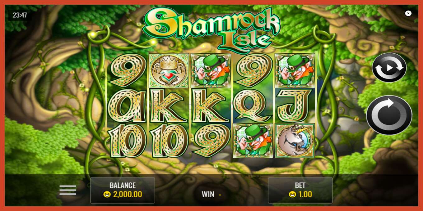 Slot screenshot: Shamrock Isle no deposit, number - 1