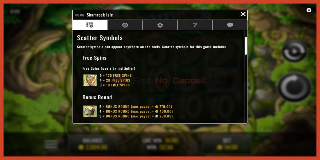 Slot screenshot: Shamrock Isle no deposit, number - 5