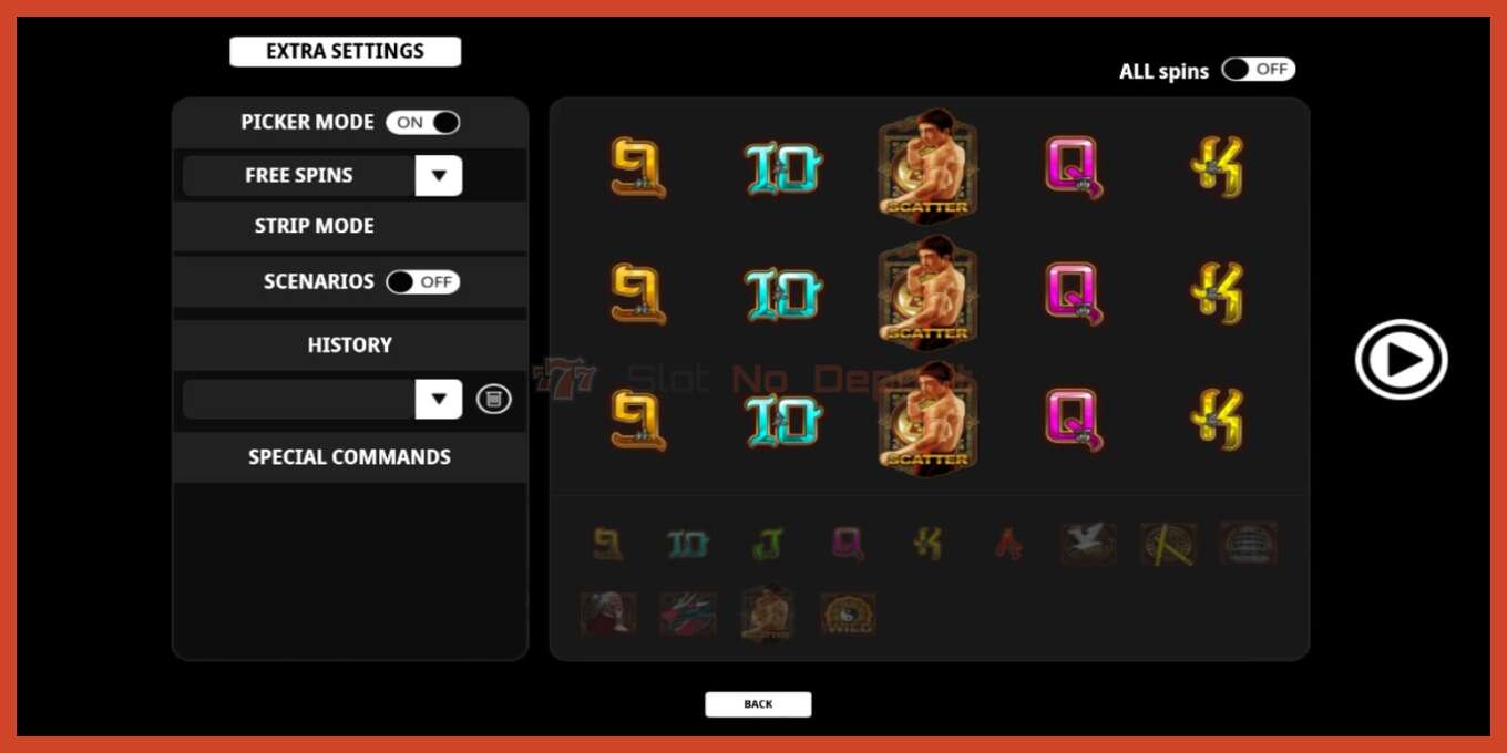 Slot screenshot: Shaolin Spin no deposit, number - 5