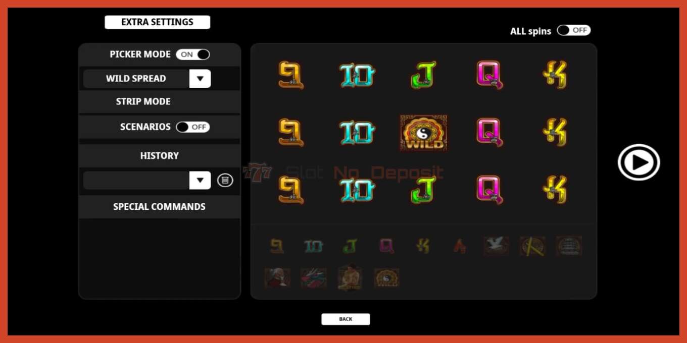 Slot screenshot: Shaolin Spin no deposit, number - 6