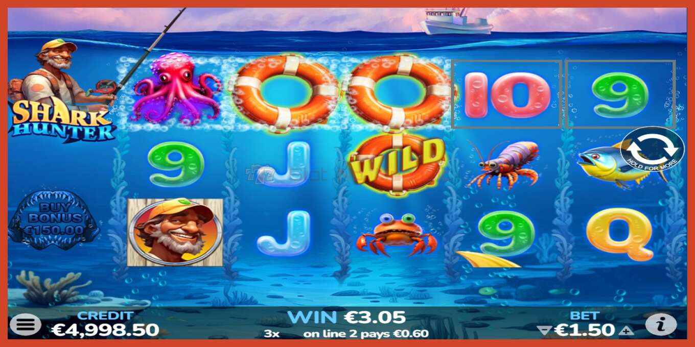 Slot screenshot: Shark Hunter no deposit, number - 2