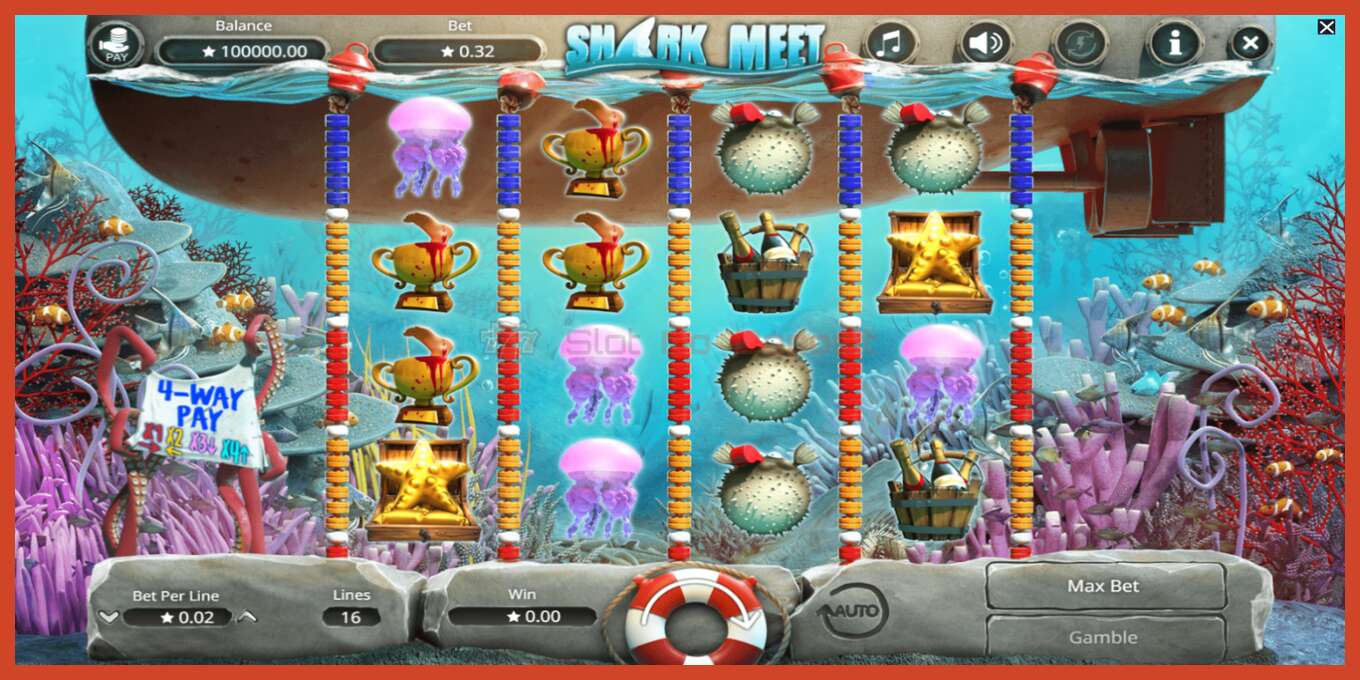 Slot screenshot: Shark meet no deposit, number - 2