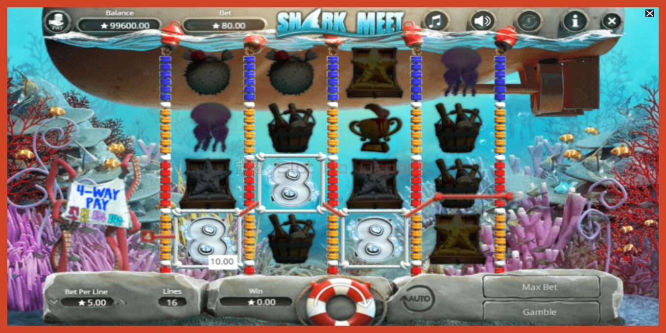 Slot screenshot: Shark meet no deposit, number - 3