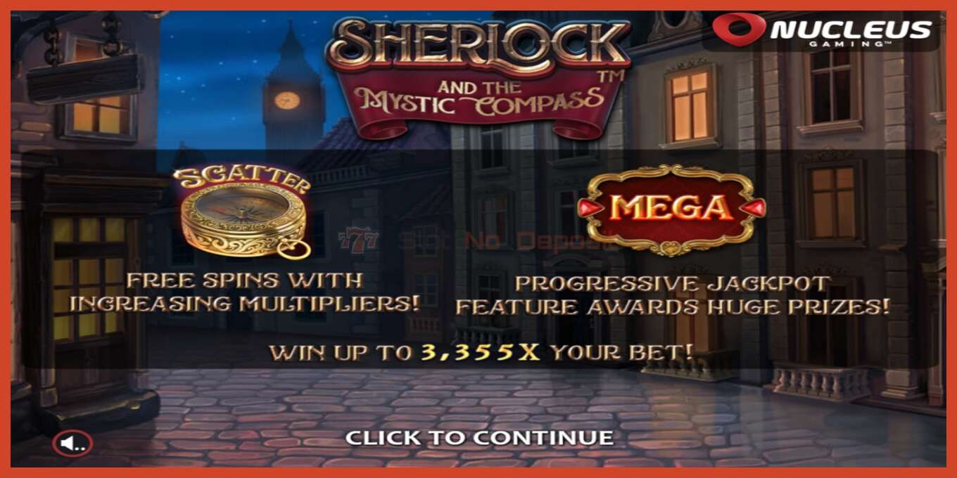 Slot screenshot: Sherlock and the Mystic Compass no deposit, number - 1