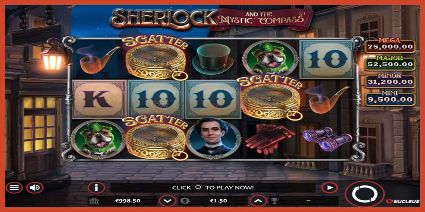 Slot screenshot: Sherlock and the Mystic Compass no deposit, number - 2