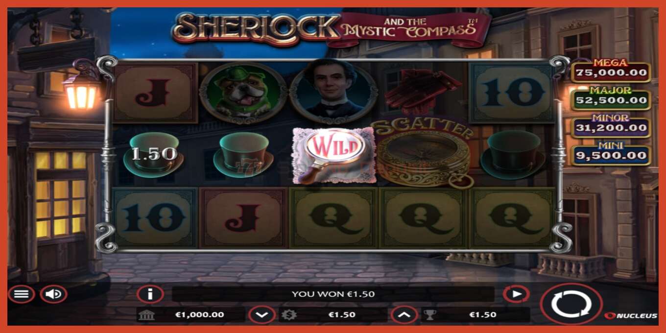 Slot screenshot: Sherlock and the Mystic Compass no deposit, number - 3