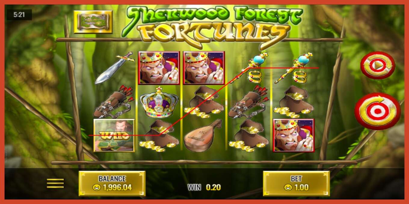 Slot screenshot: Sherwood Forest Fortunes no deposit, number - 2