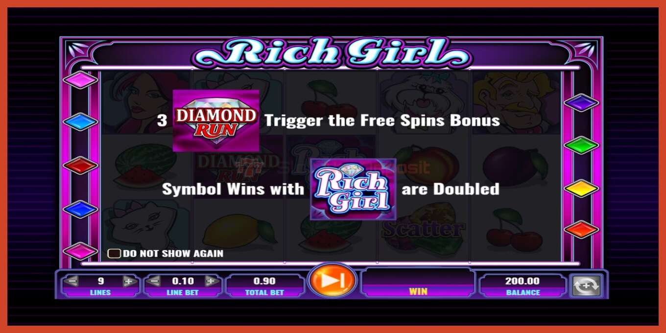 Slot screenshot: She’s a Rich Girl no deposit, number - 1