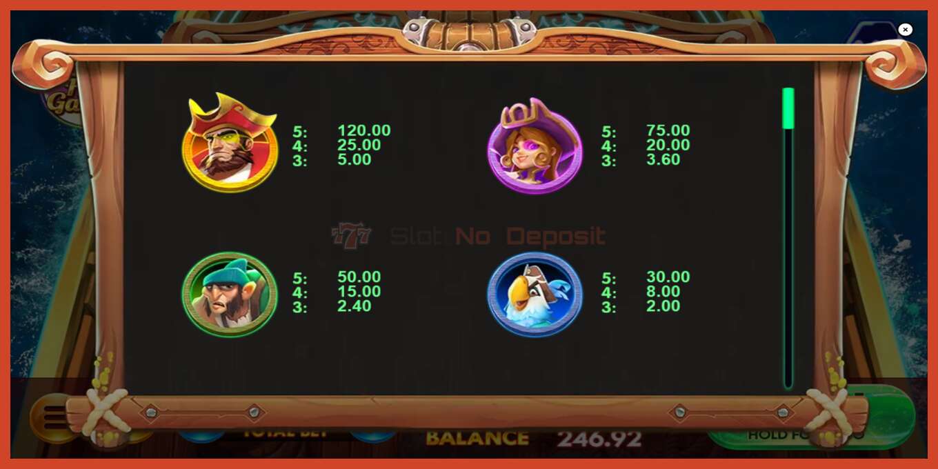 Slot screenshot: Shipwrecked Riches no deposit, number - 5