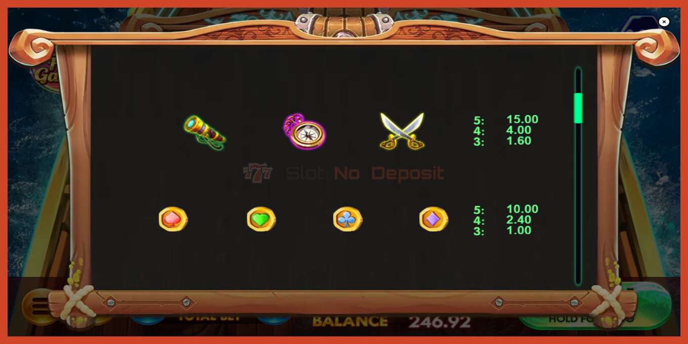 Slot screenshot: Shipwrecked Riches no deposit, number - 6