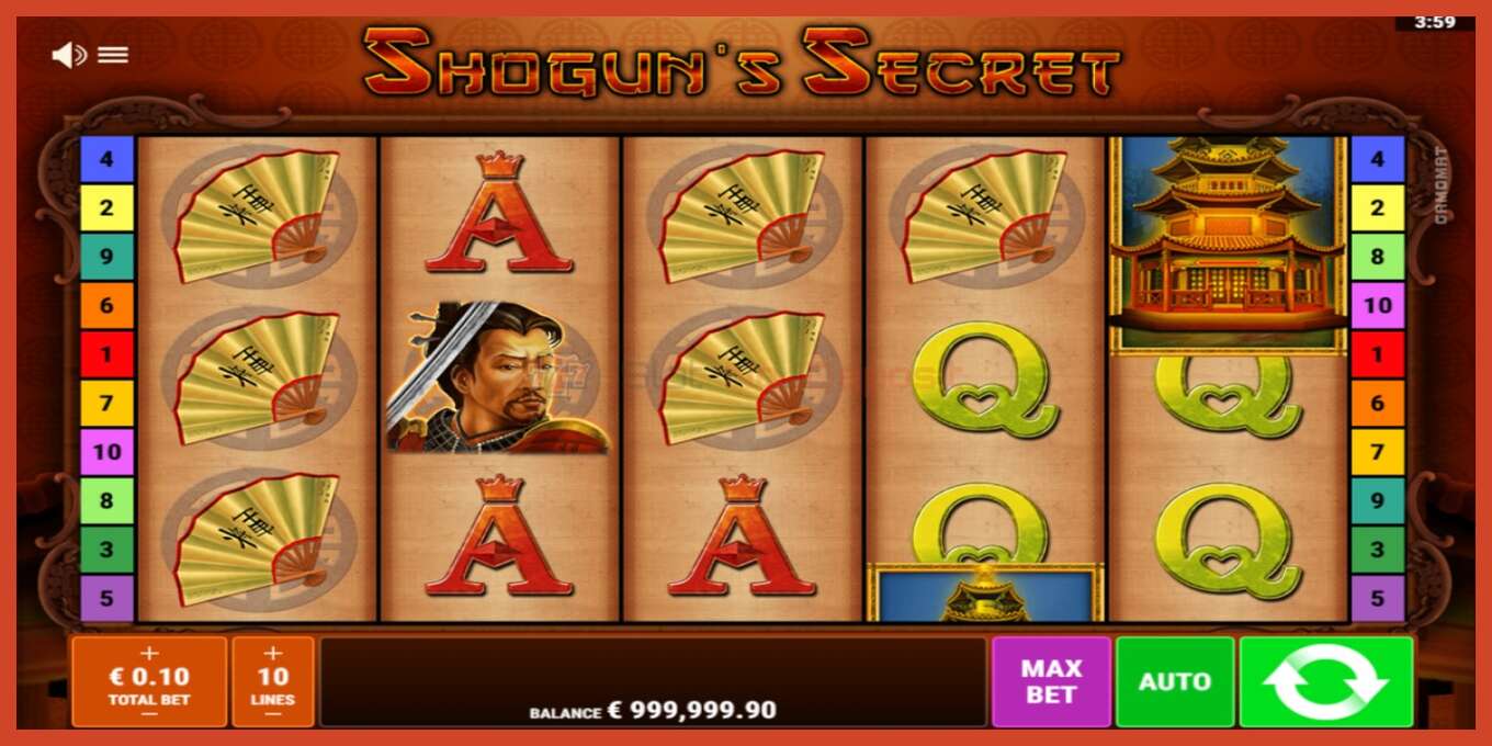 Slot screenshot: Shoguns Secret hakuna amana, nambari - 1