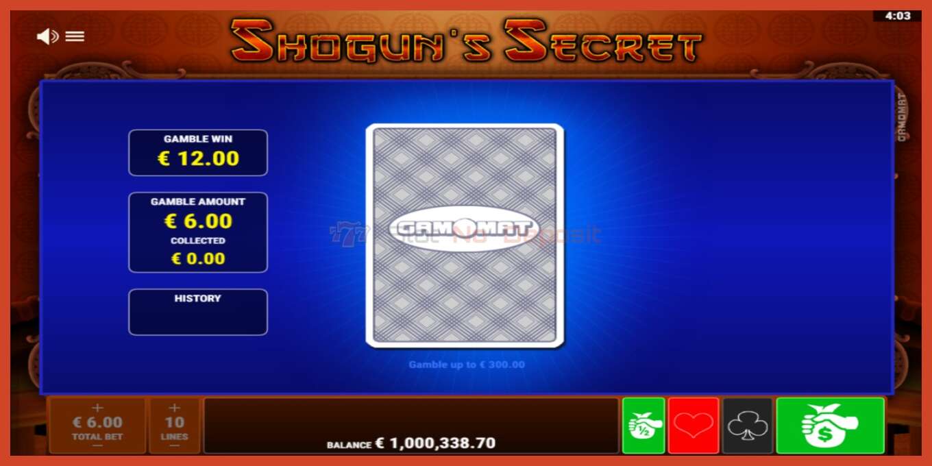 Slot screenshot: Shoguns Secret hakuna amana, nambari - 4