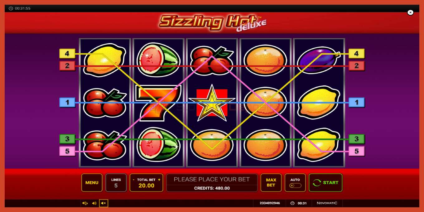 Slot screenshot: Sizzling Hot Deluxe no deposit, number - 3